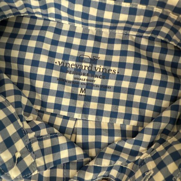 Vineyard Vines Boys Gingham Button Down Shirt Size M Long Sleeve Preppy Classic - Picture 3 of 7